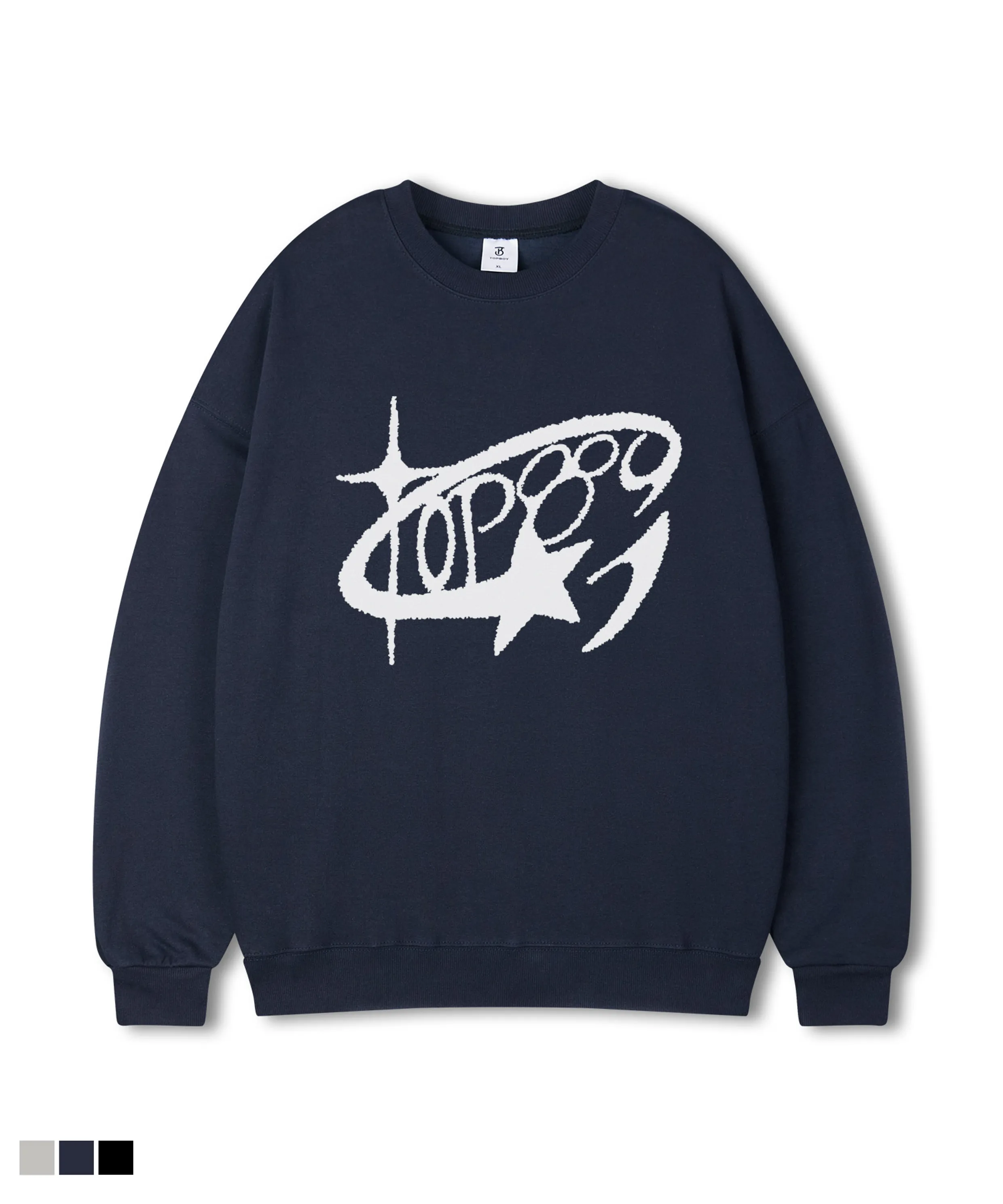 Roundstar oversized fleece printed sweatshirt