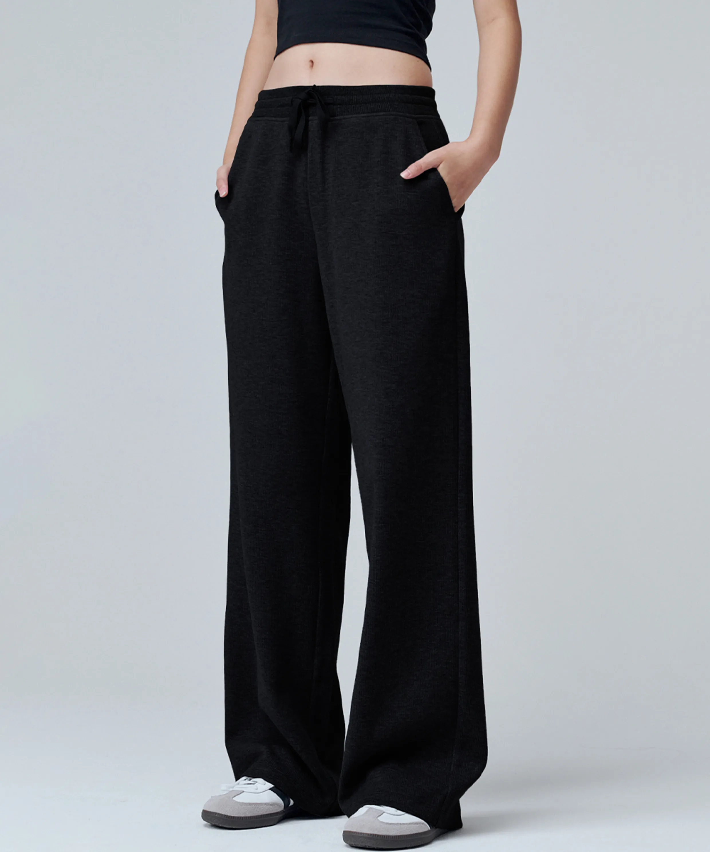 2302 Knit Corduroy Banding Pants (Black)