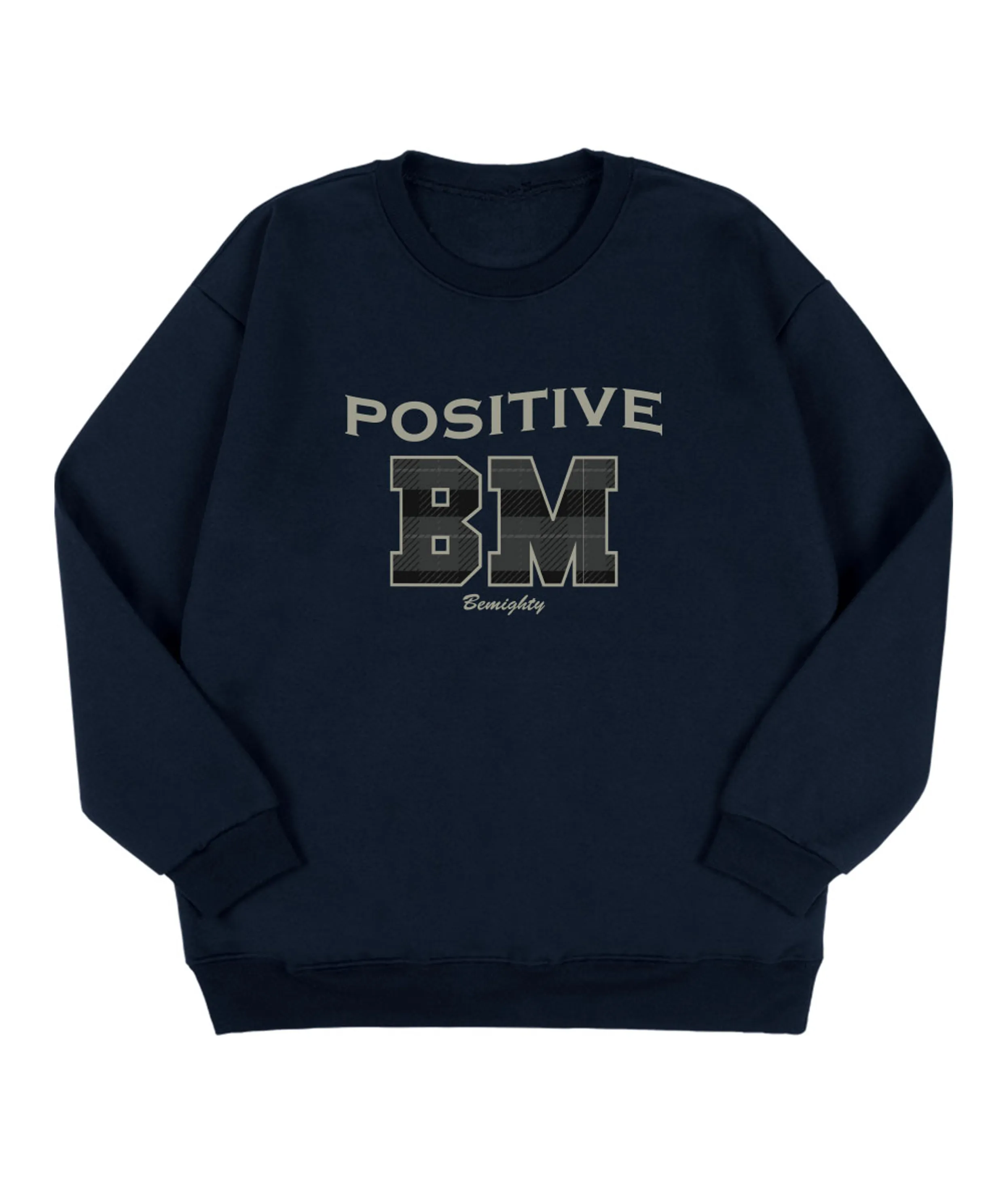 Check Logo Fleece Oversized Sweatshirt [Navy]