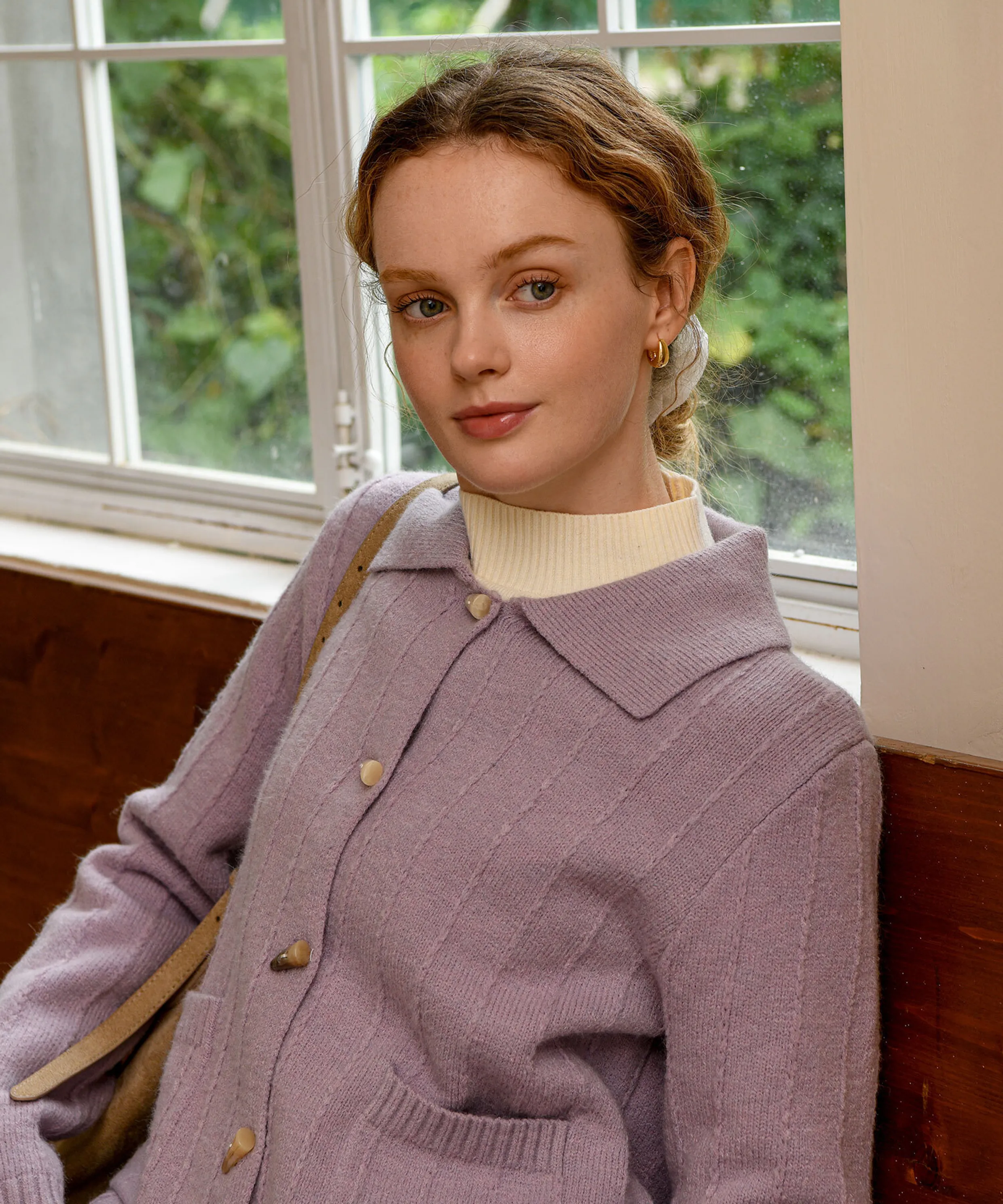 Deer Button Collar Cardigan (ZYCD250923)
