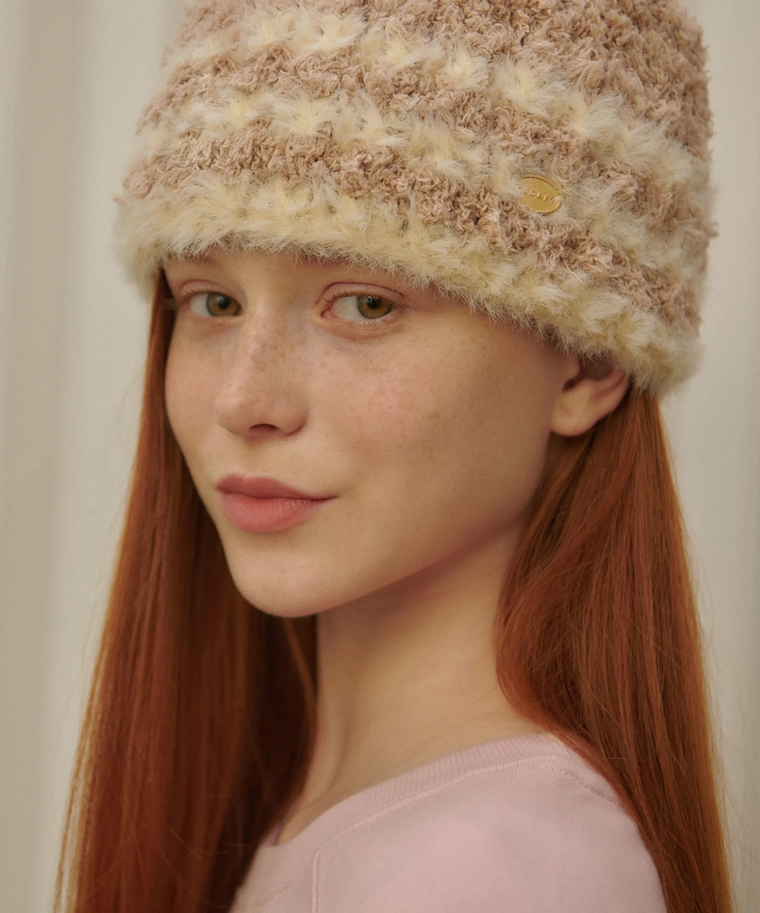 FLOWER FLAKE ANGORA BEANIE - GREY 5 FLOWER FLAKE ANGORA BEANIE - GREY