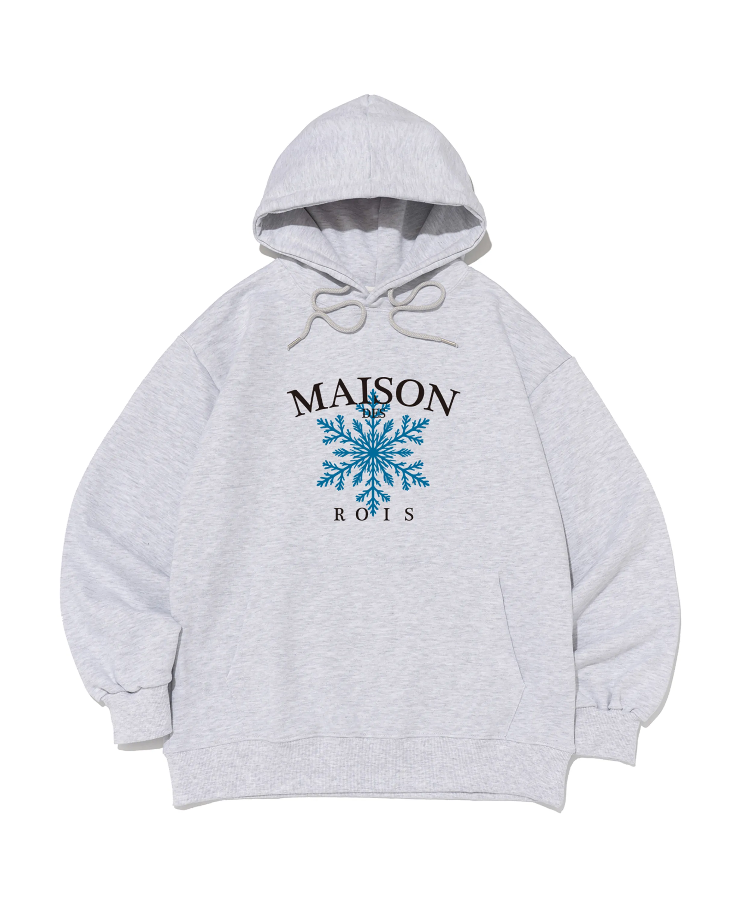 [Brushed/Non-brushed] Maison Snow Flower Hoodie (White Melange)