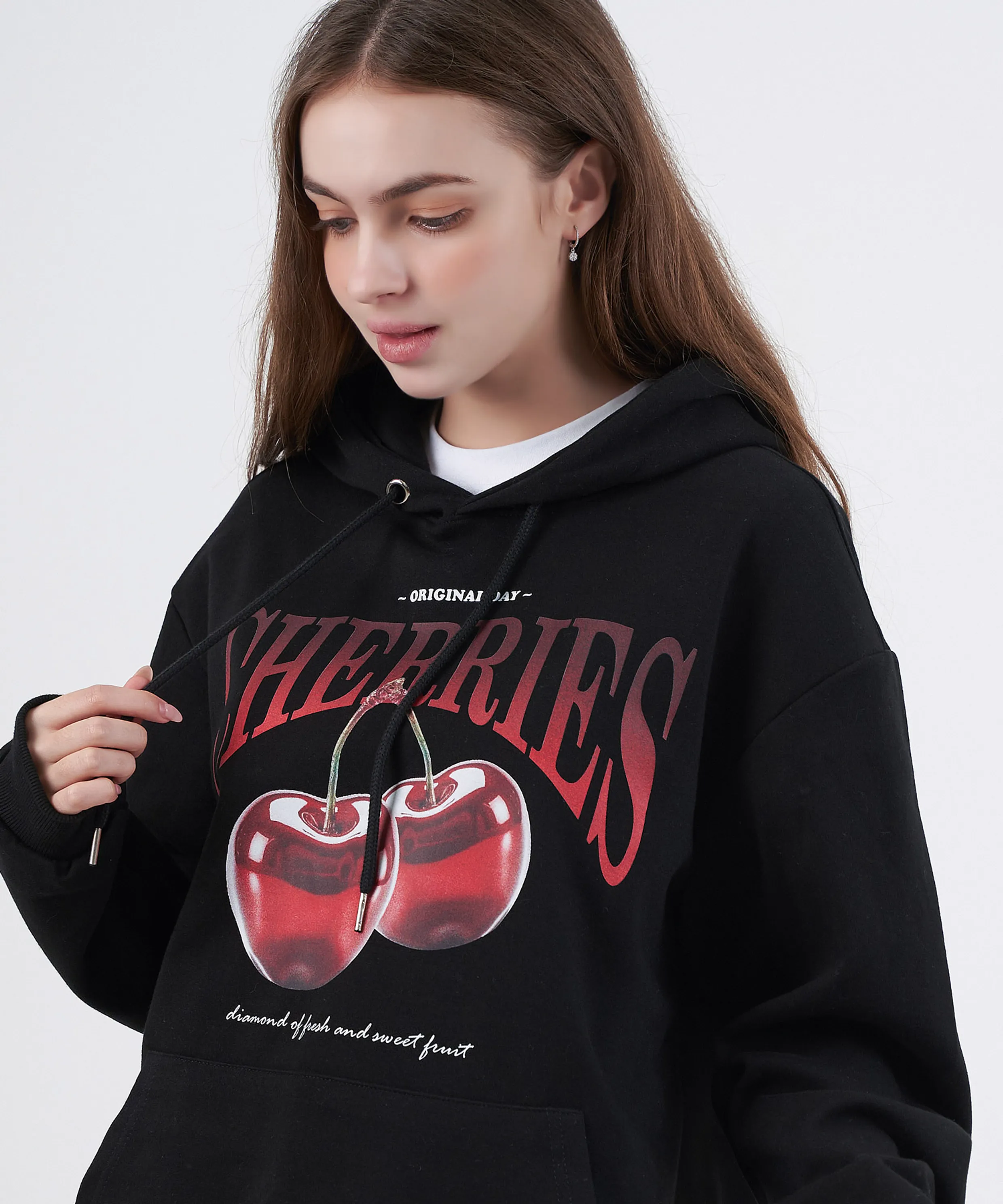 [Brushed/Non-brushed] Maison Snow Flower Hoodie (Black)