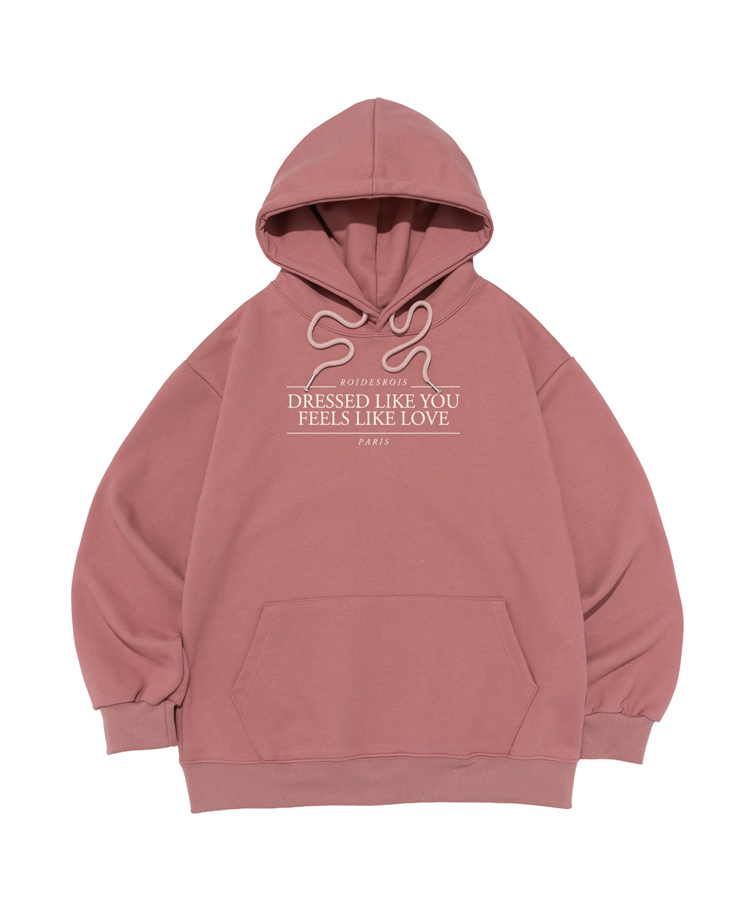 Maison Like You Lettering Oversized Hoodie (Pink) [Fleece/No Fleece]