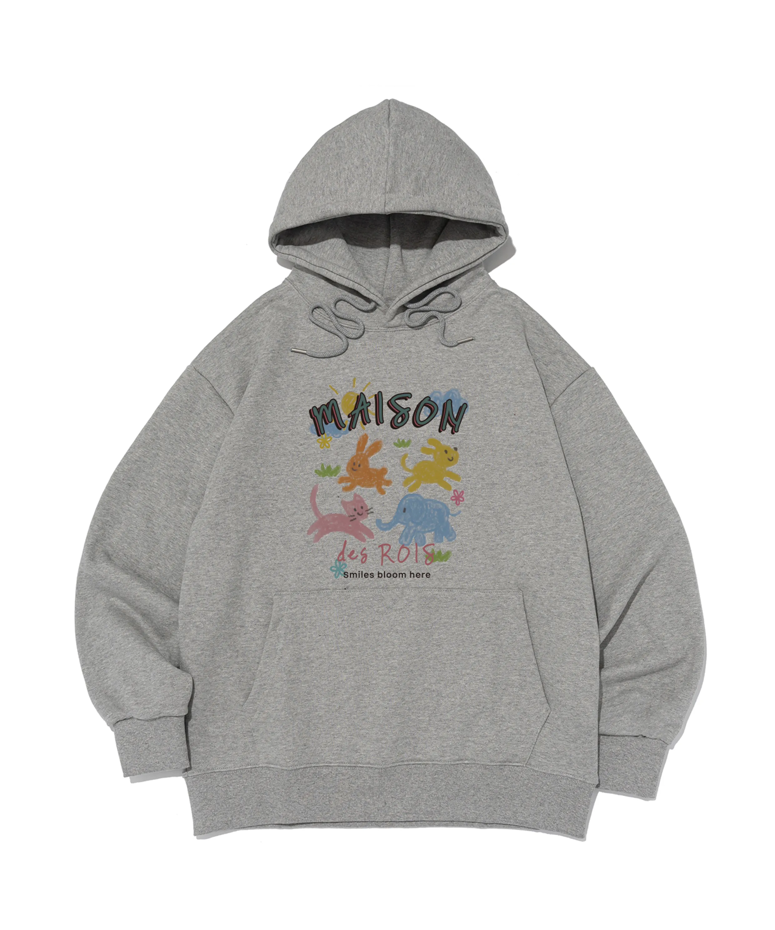 [Brushed/Non-brushed] Maison Like You Lettering Oversized Hoodie (Melange)
