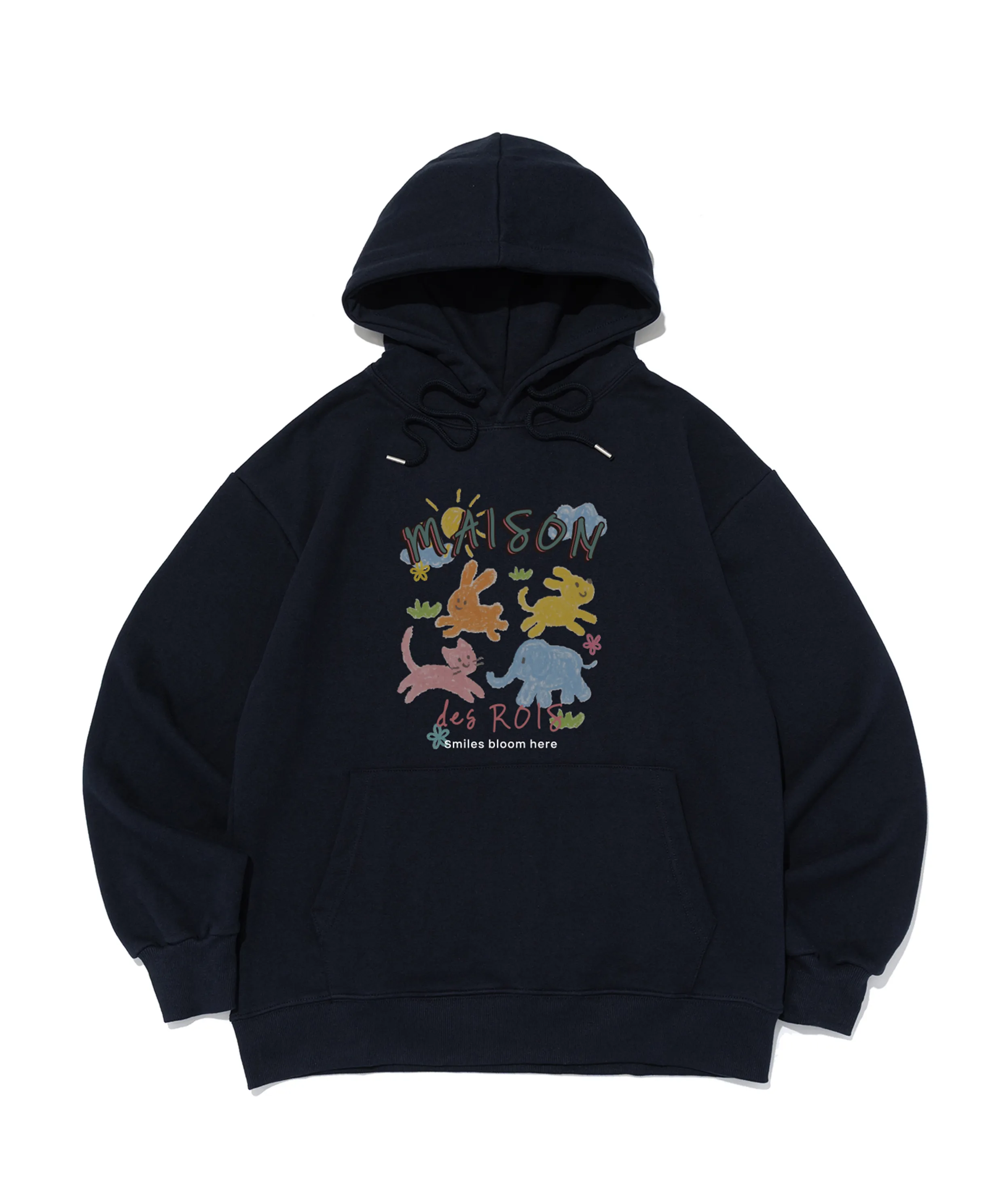 [Brushed/Non-brushed] Maison Like You Lettering Oversized Hoodie (Melange)