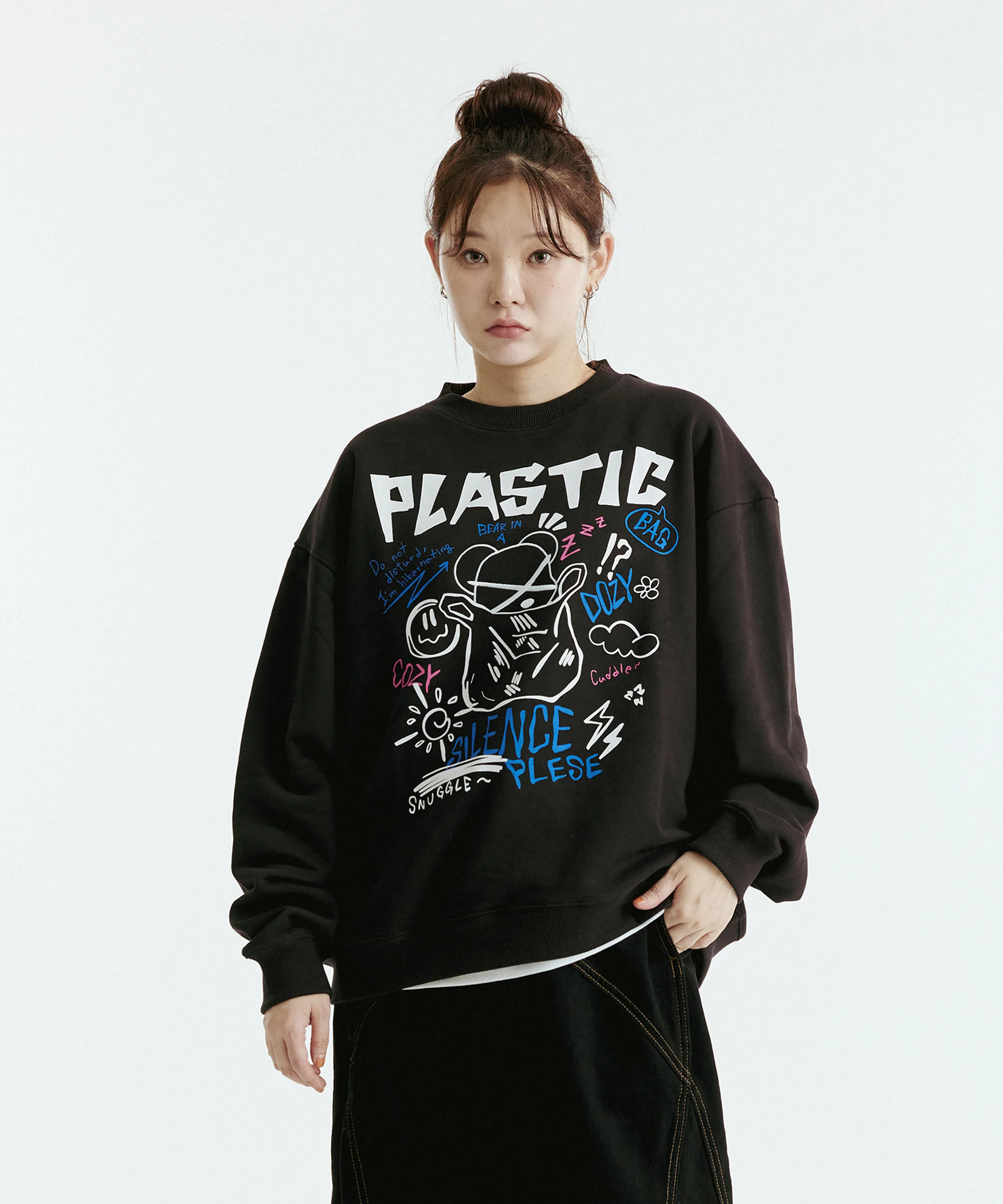 Plastic Bear Sweatshirt (Black)