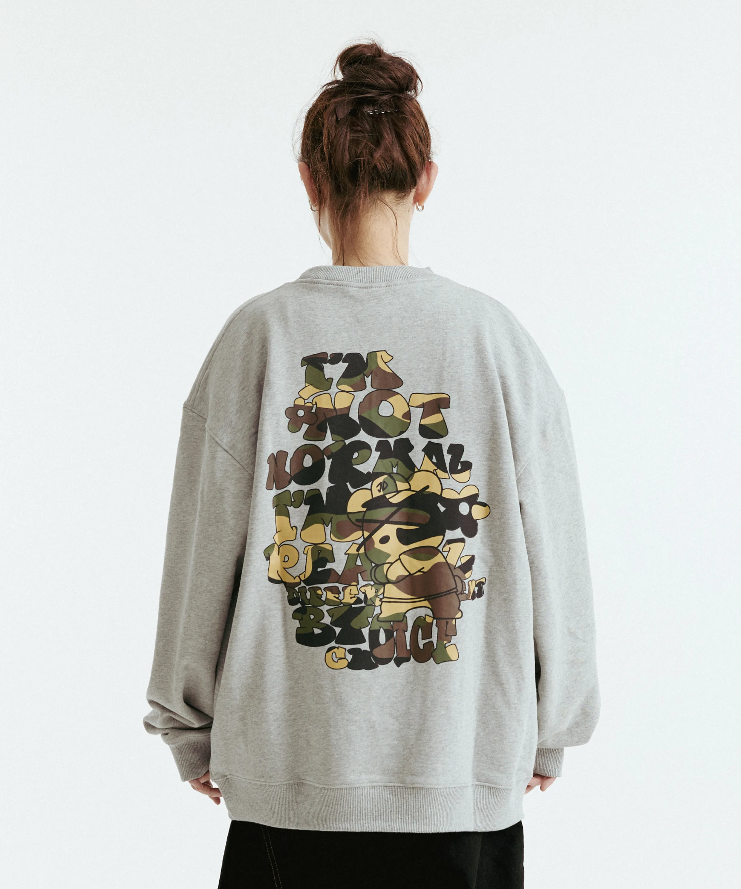 Military Bear Sweatshirt (Gray)
