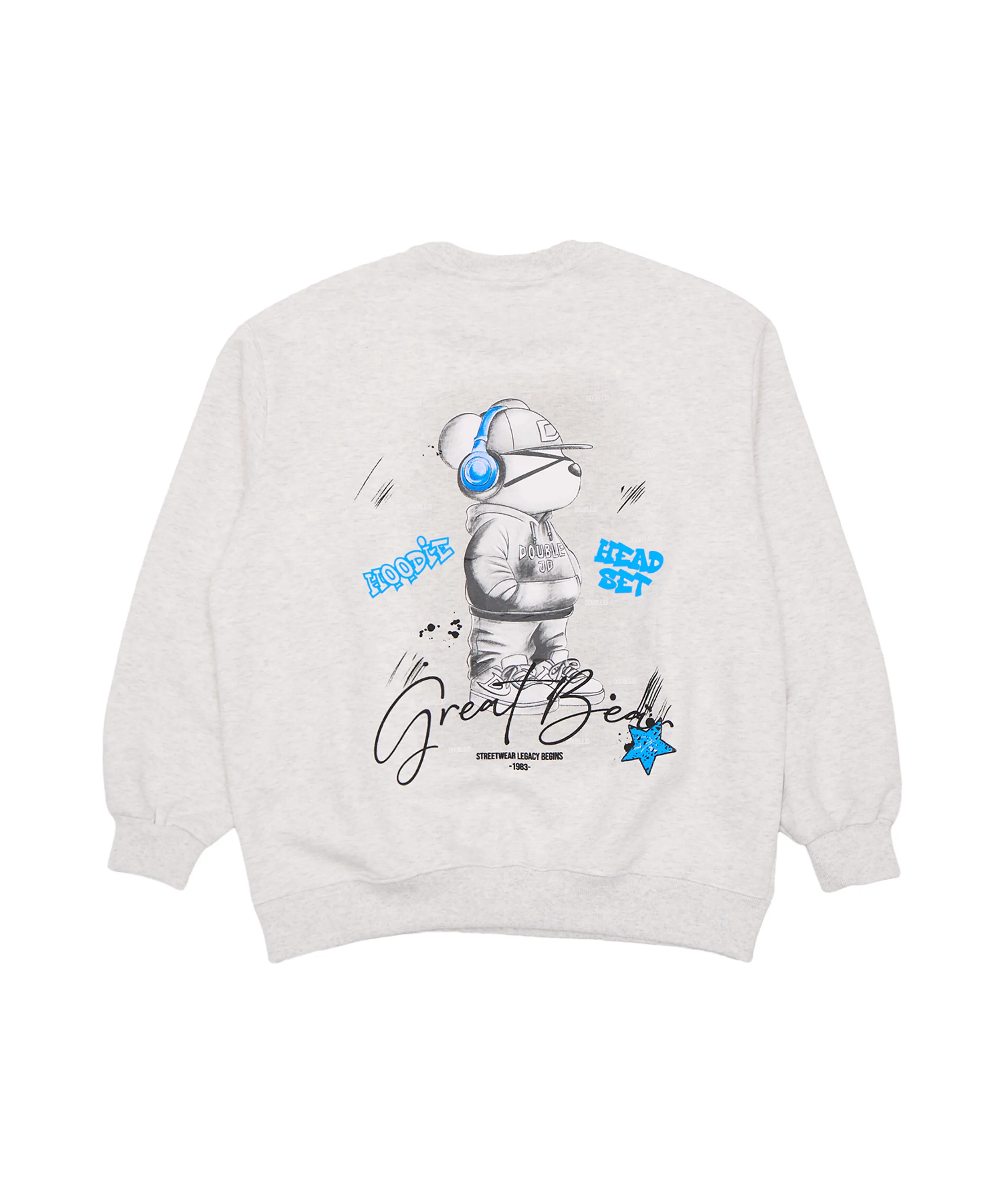 Headset Bear Sweatshirt (Light Gray)
