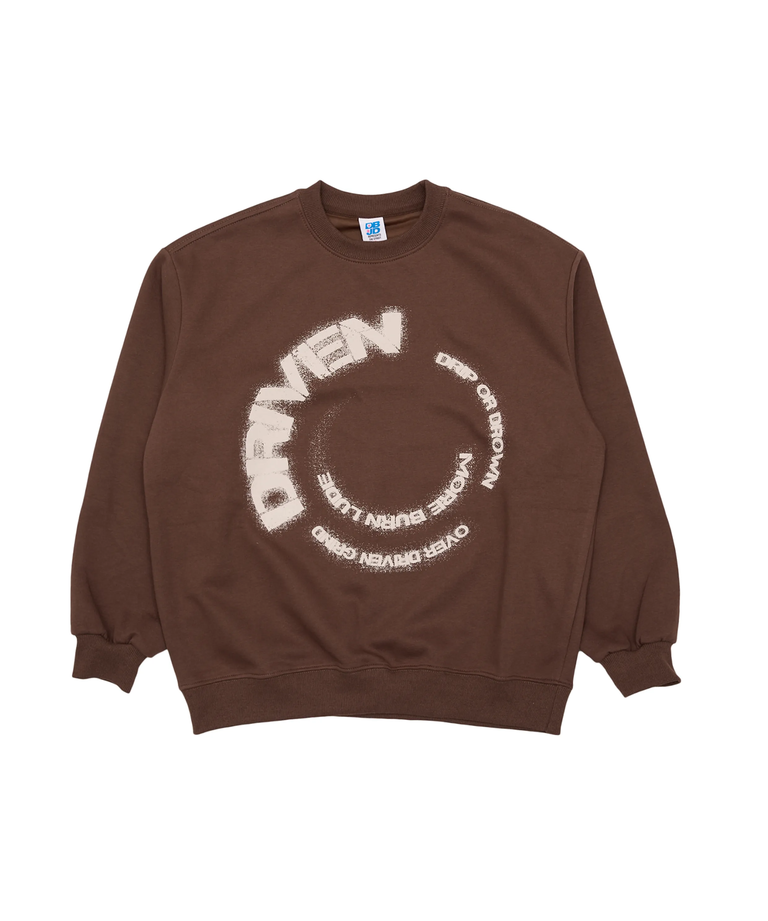 Driven Lettering Sweatshirt (Brown)