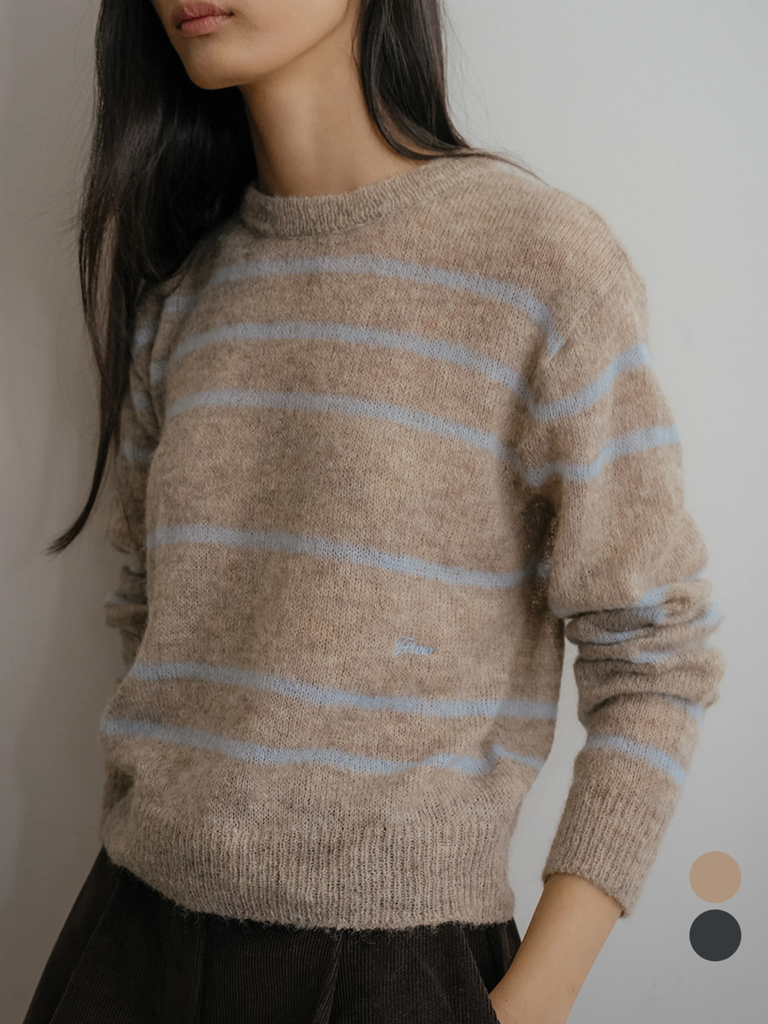 (w) Holiday Waffle Oatmeal Check In and Out Sweatshirt