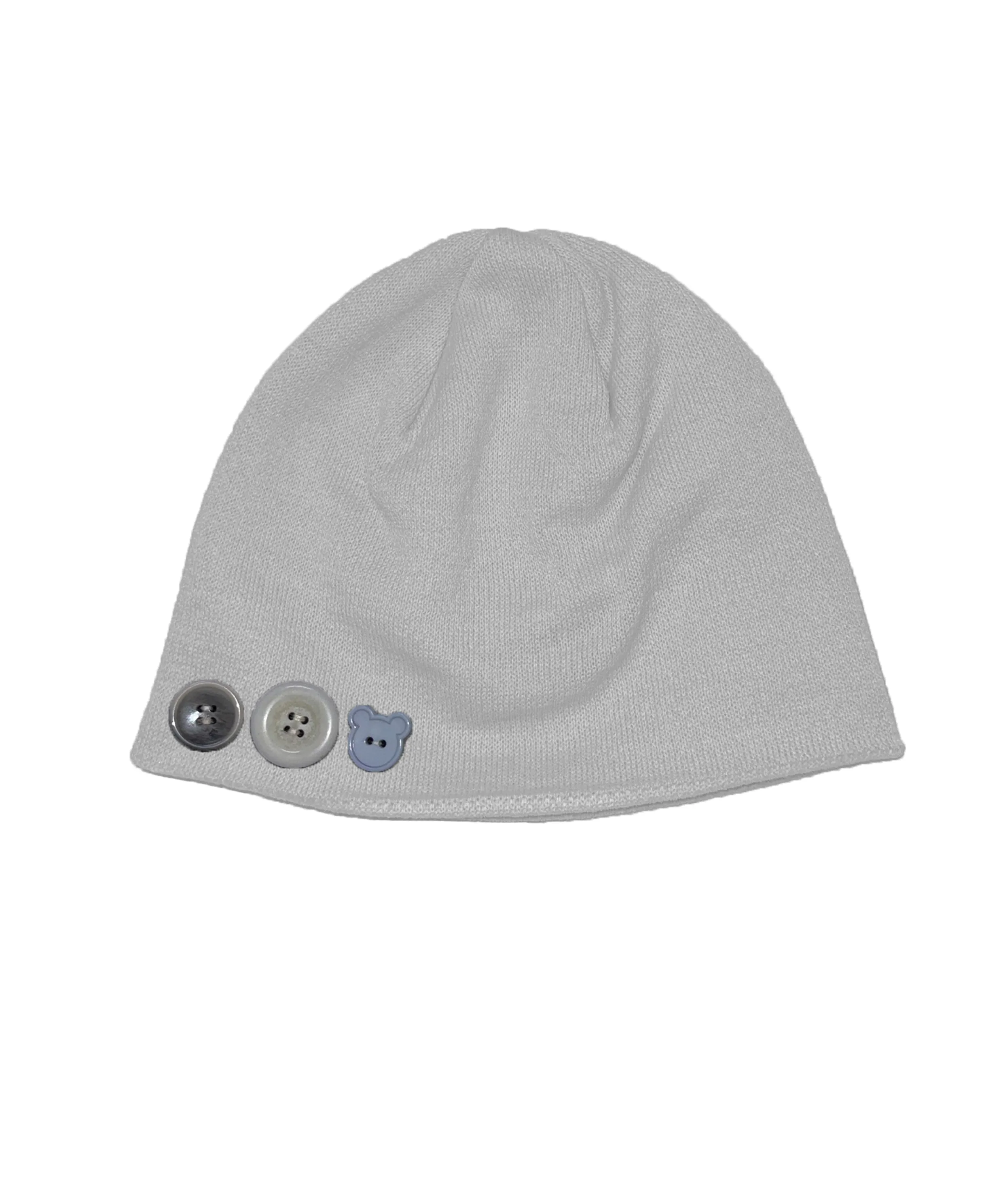Jacquard Button Beanie