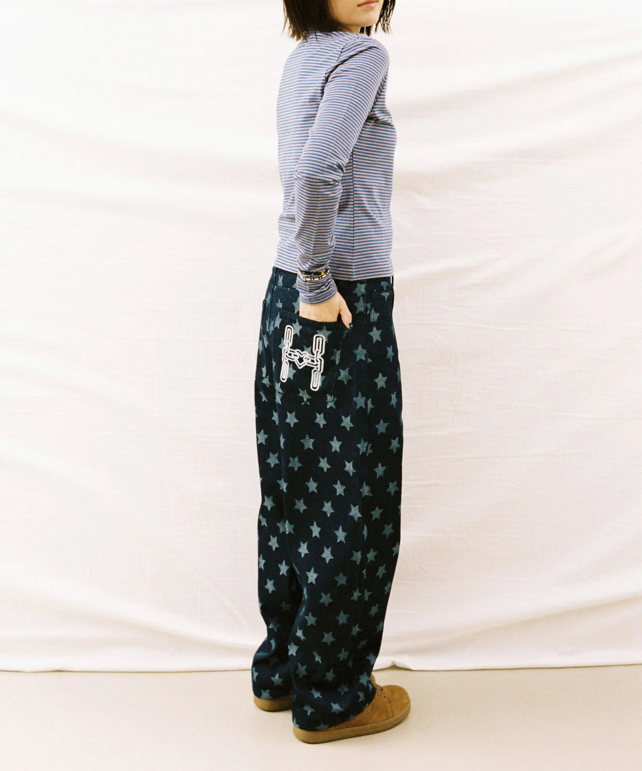 [Su-taek X Webhouse] Check Ruffle Skirt - Blue