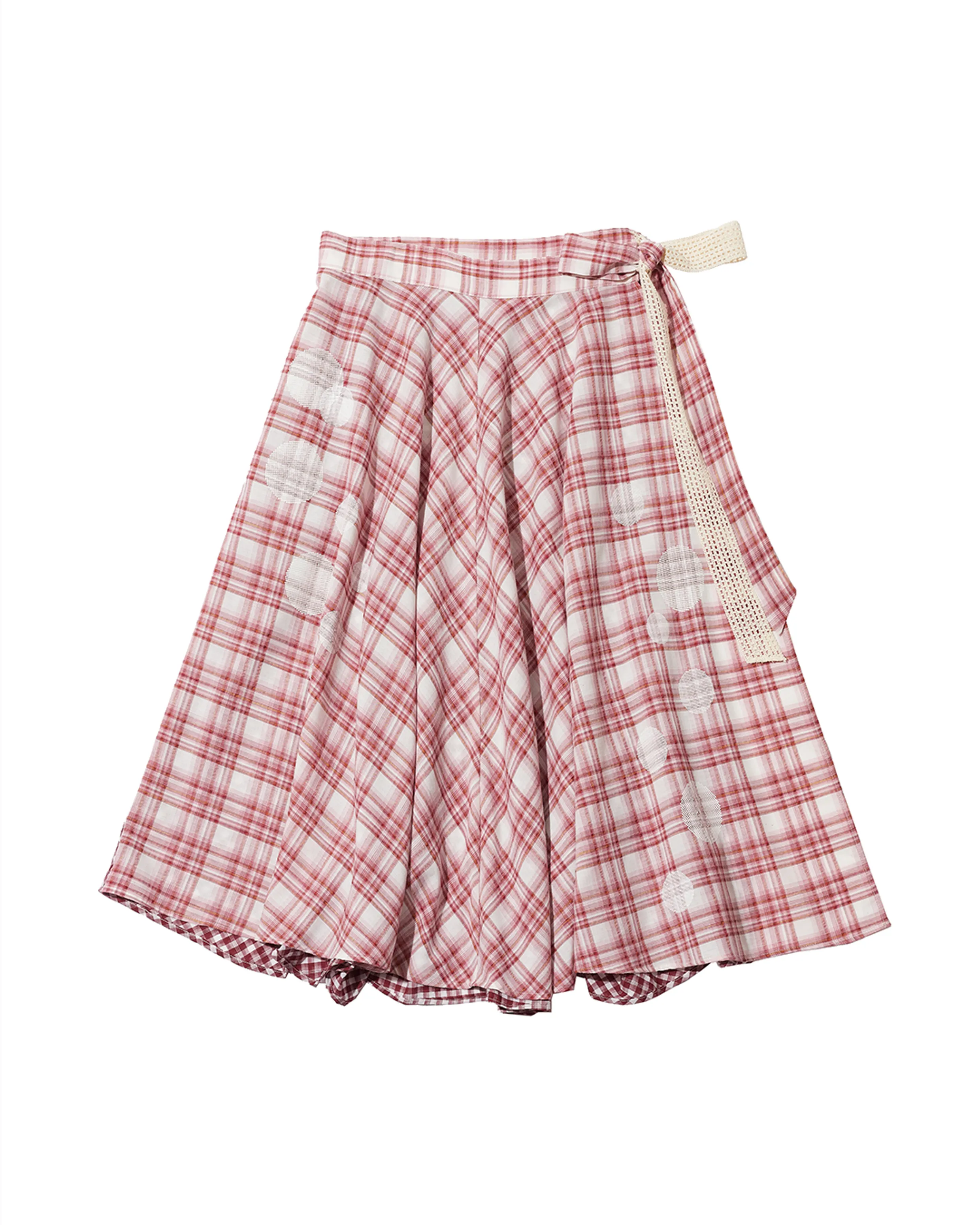 [Su-taek X Webhouse] Check Ruffle Skirt - Blue