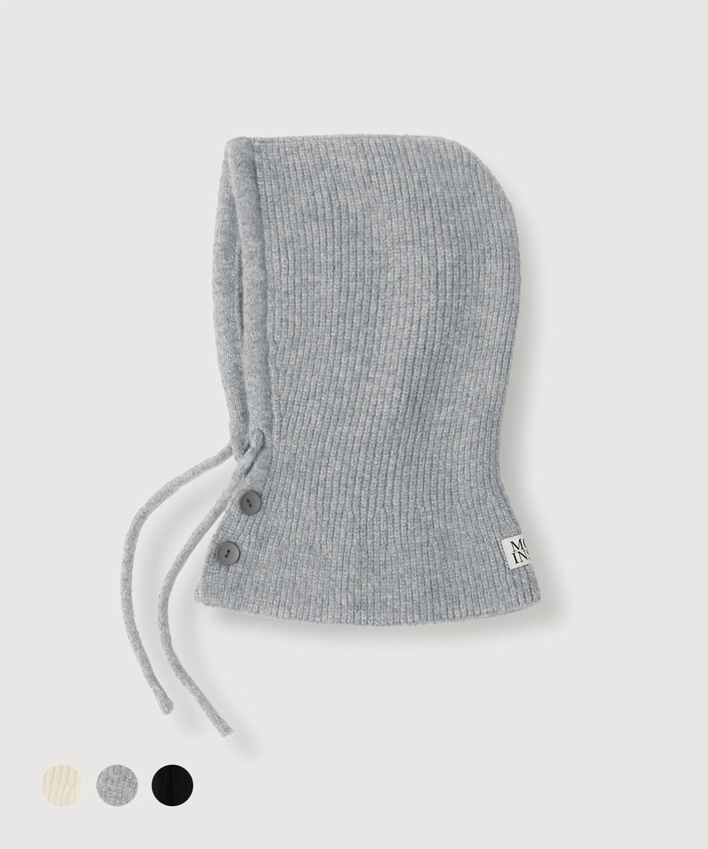 (woman) Knit Button Balaclava_3Color