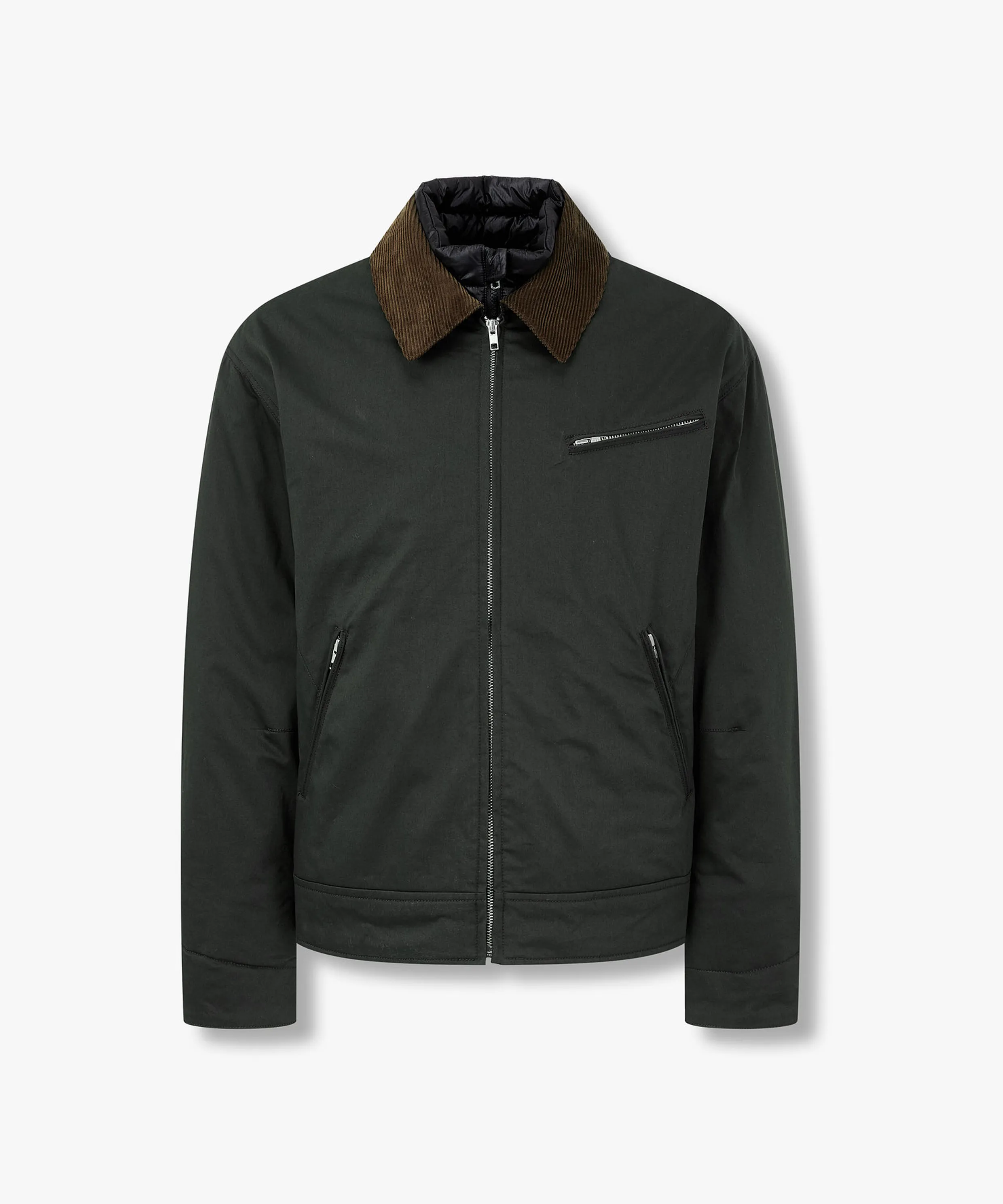 [MEN] Padding Placket Detail Jumper_Dark Khaki 9155413308