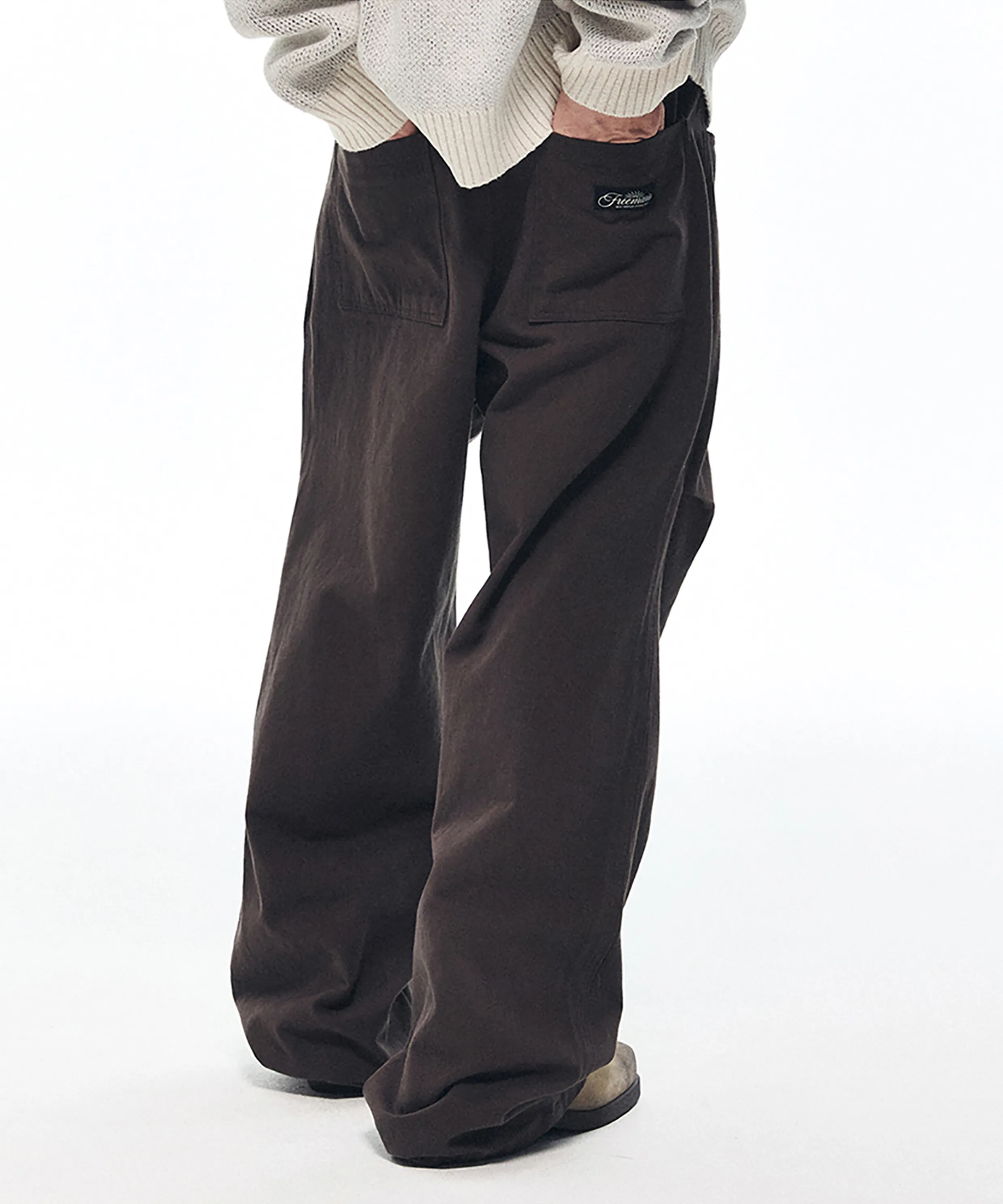 [XS added] Utility wide pants_3 colors