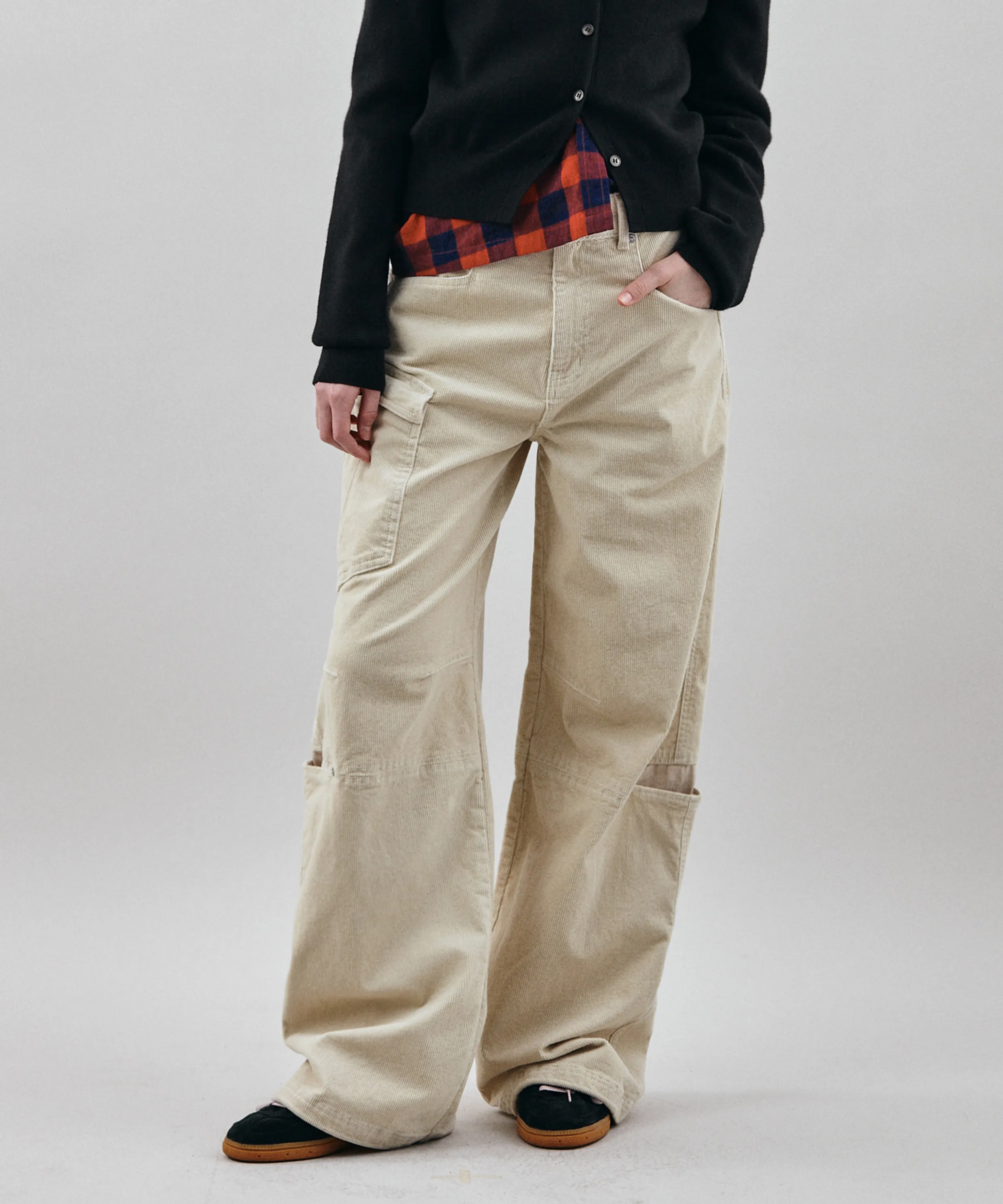 [XS added] Utility wide pants_3 colors
