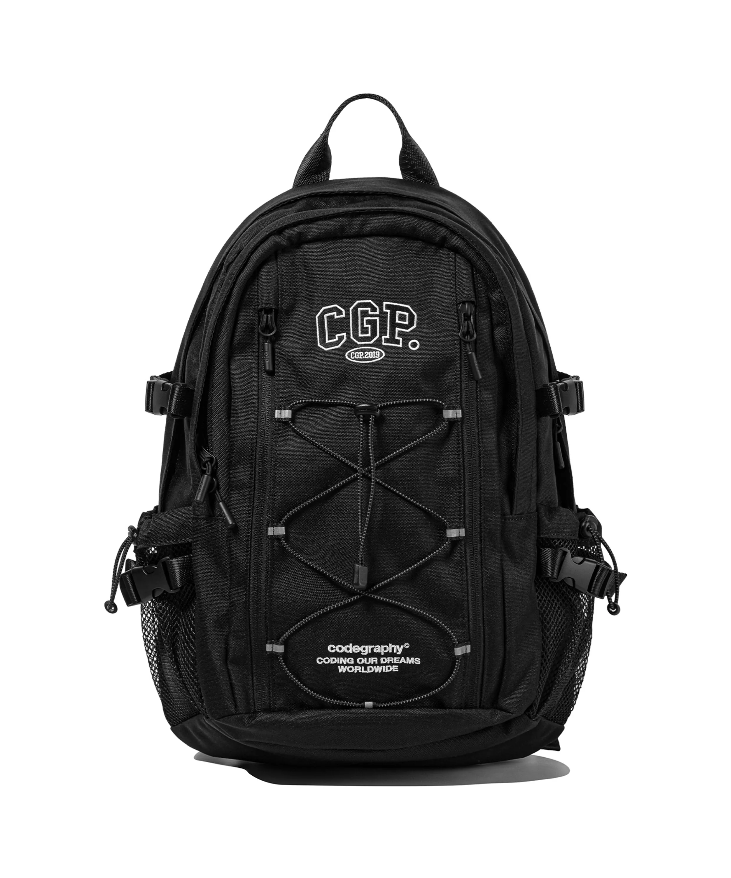[25SS] Mesh String Backpack Charcoal