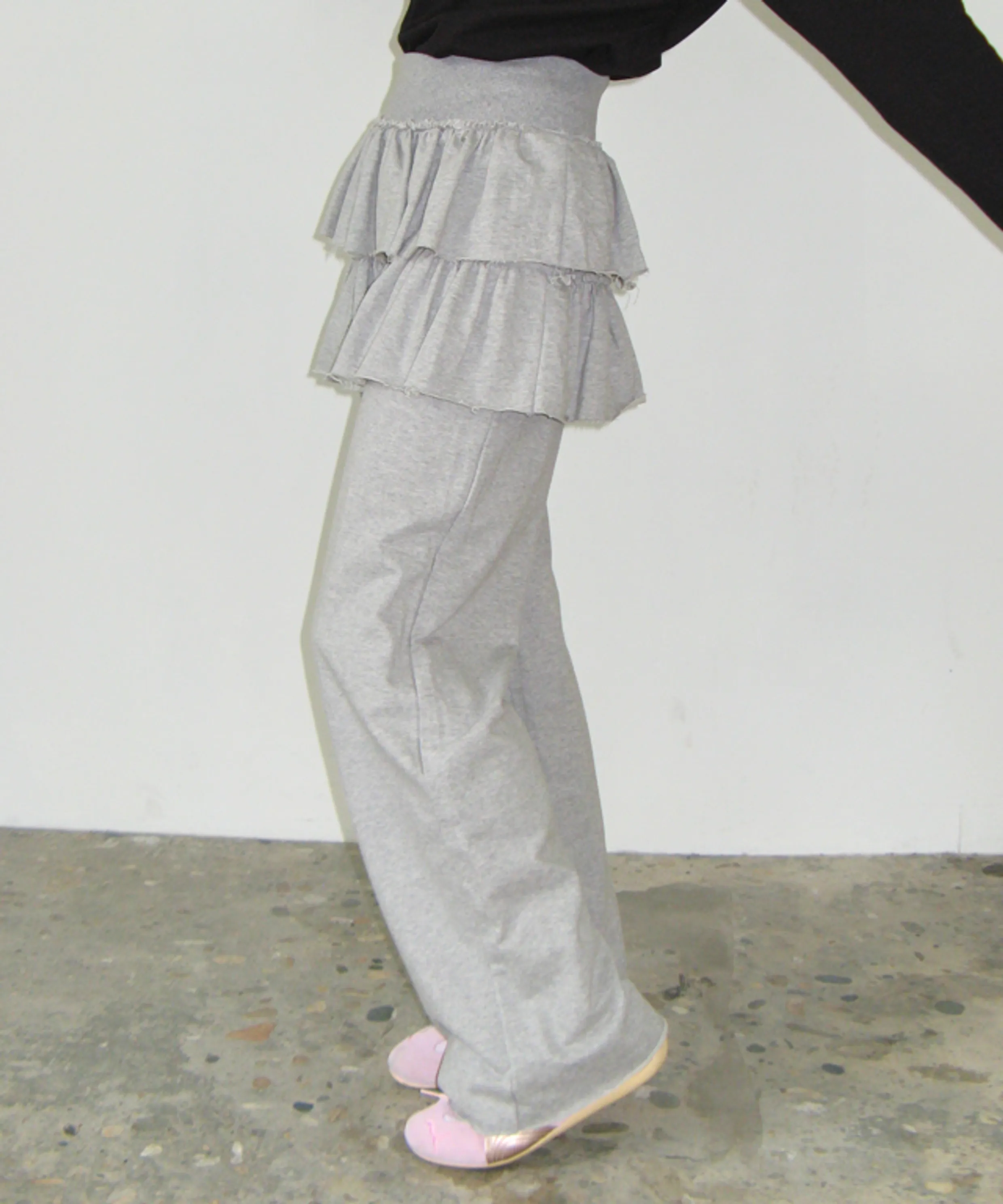 CANCAN RUFFLE LAYERED PANTSKIRT WHITE