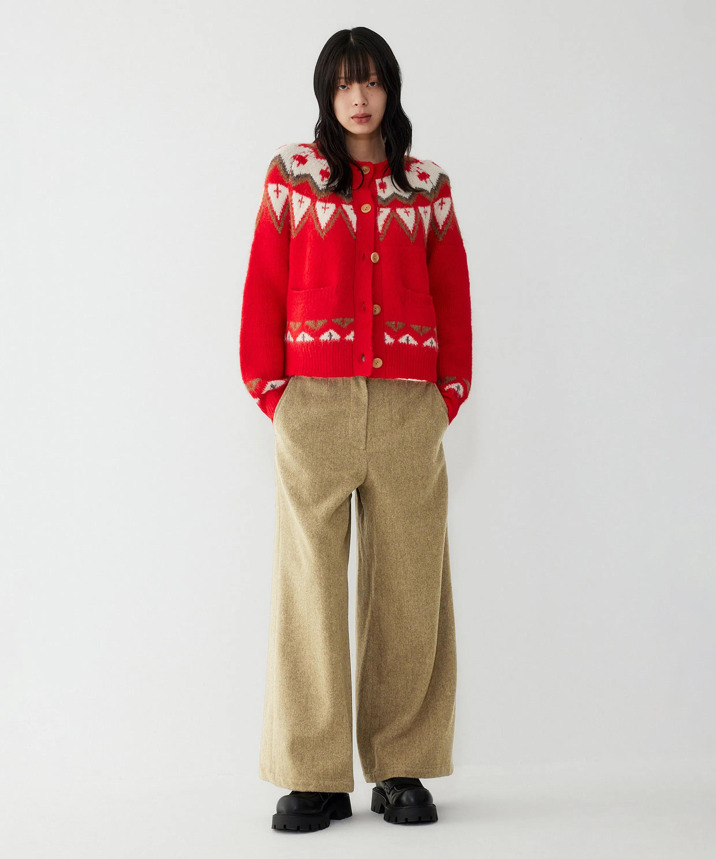 Herringbone Twill Pants_Melange Beige 9105431219