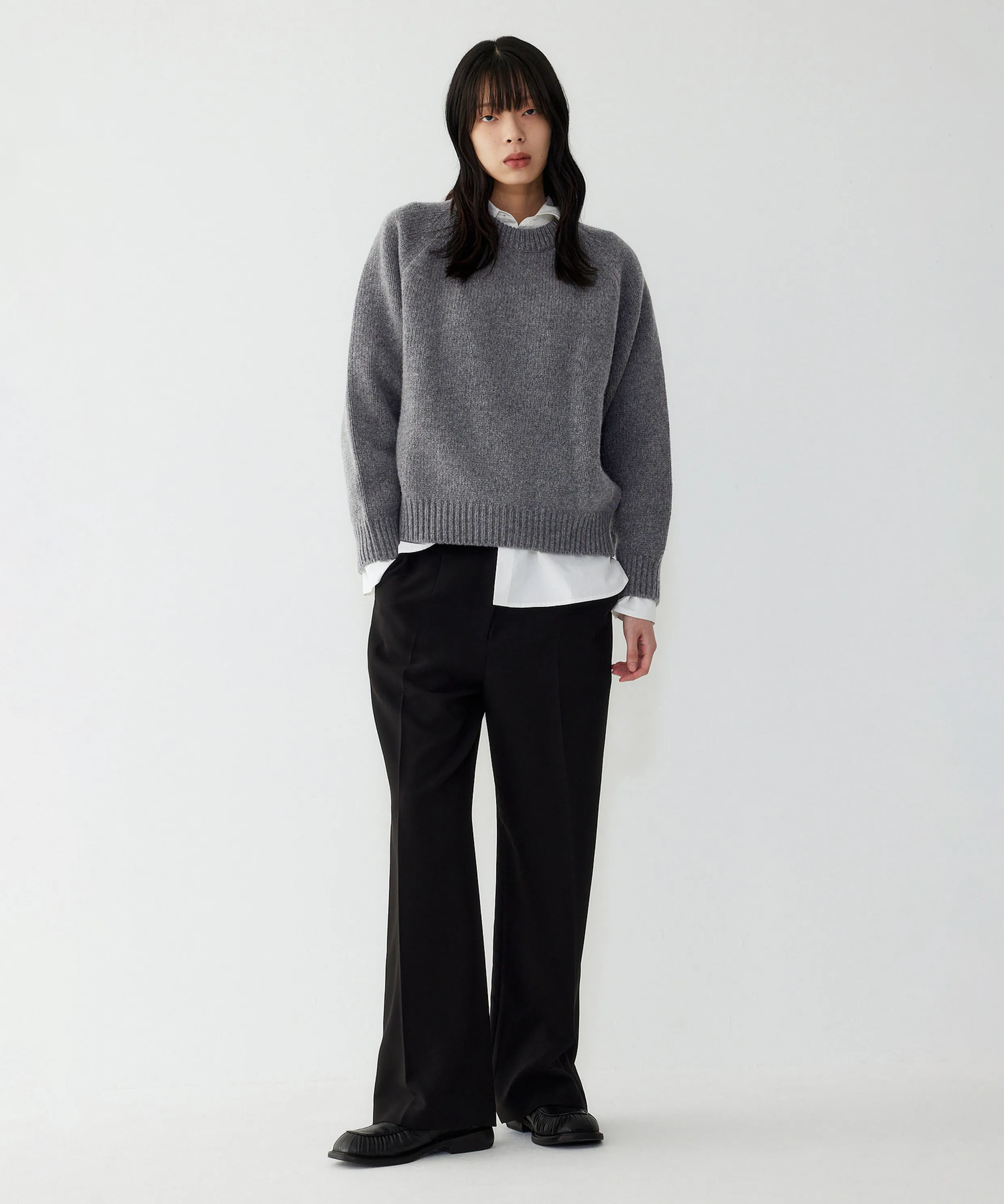 No-Tuck Back-Banding Slacks_Black 9105431222
