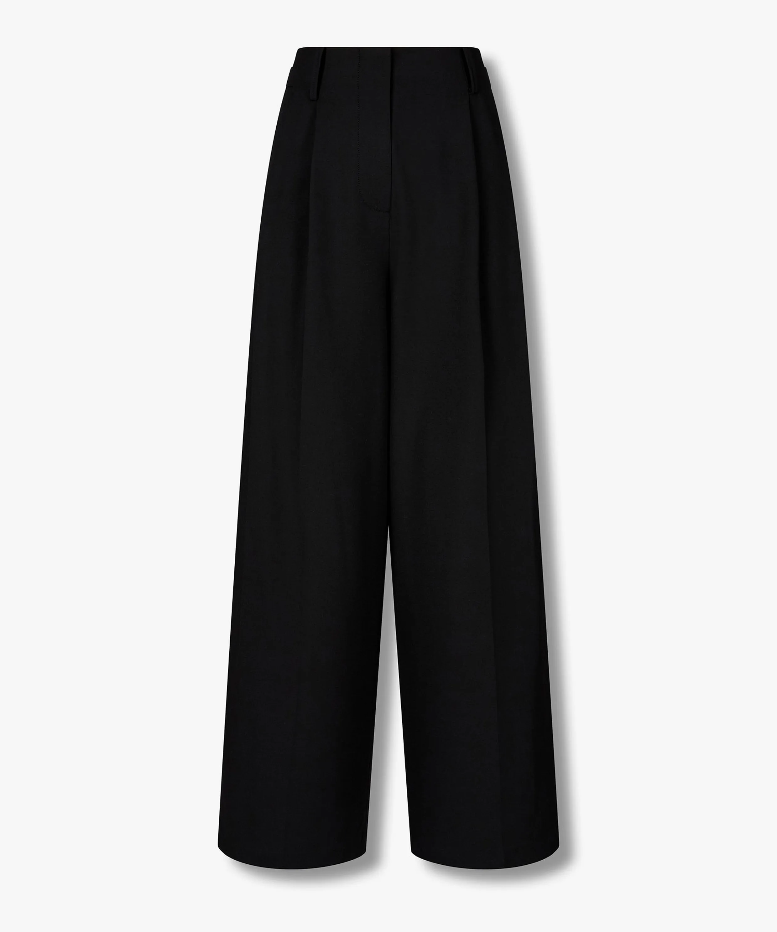 Double Pleat Wide Setup Pants_Black 9105331502