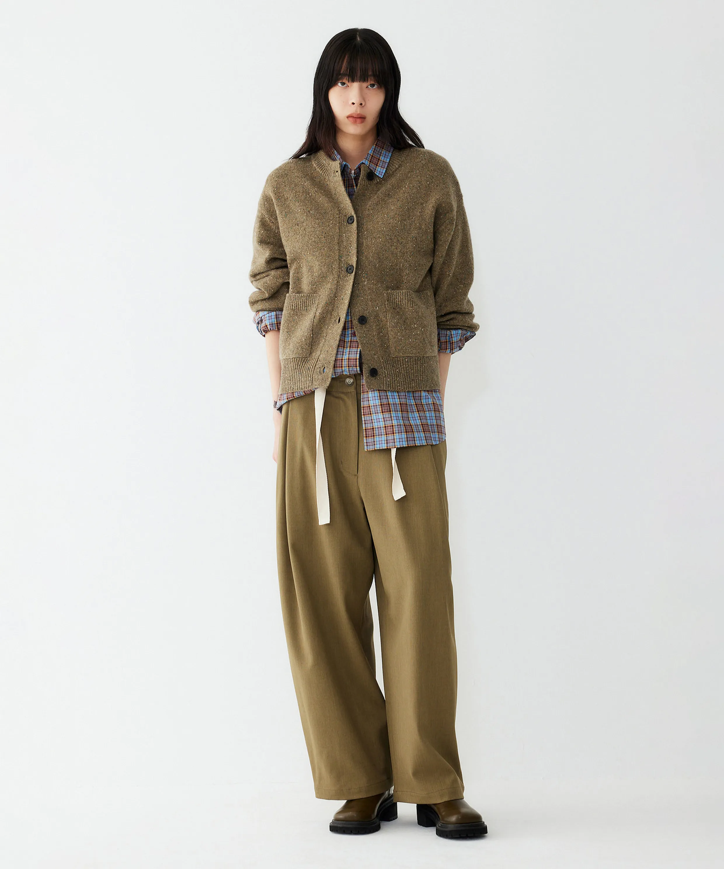 String Slacks Setup Pants_Olive 9105331501