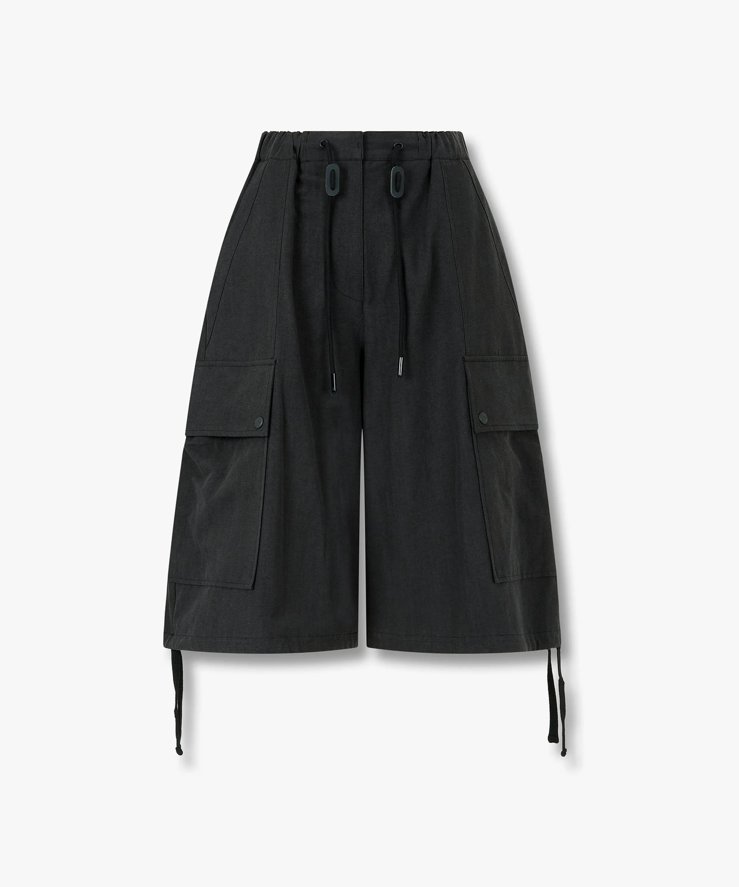 Waist Banding String Setup Half Pants_Black 9105331186