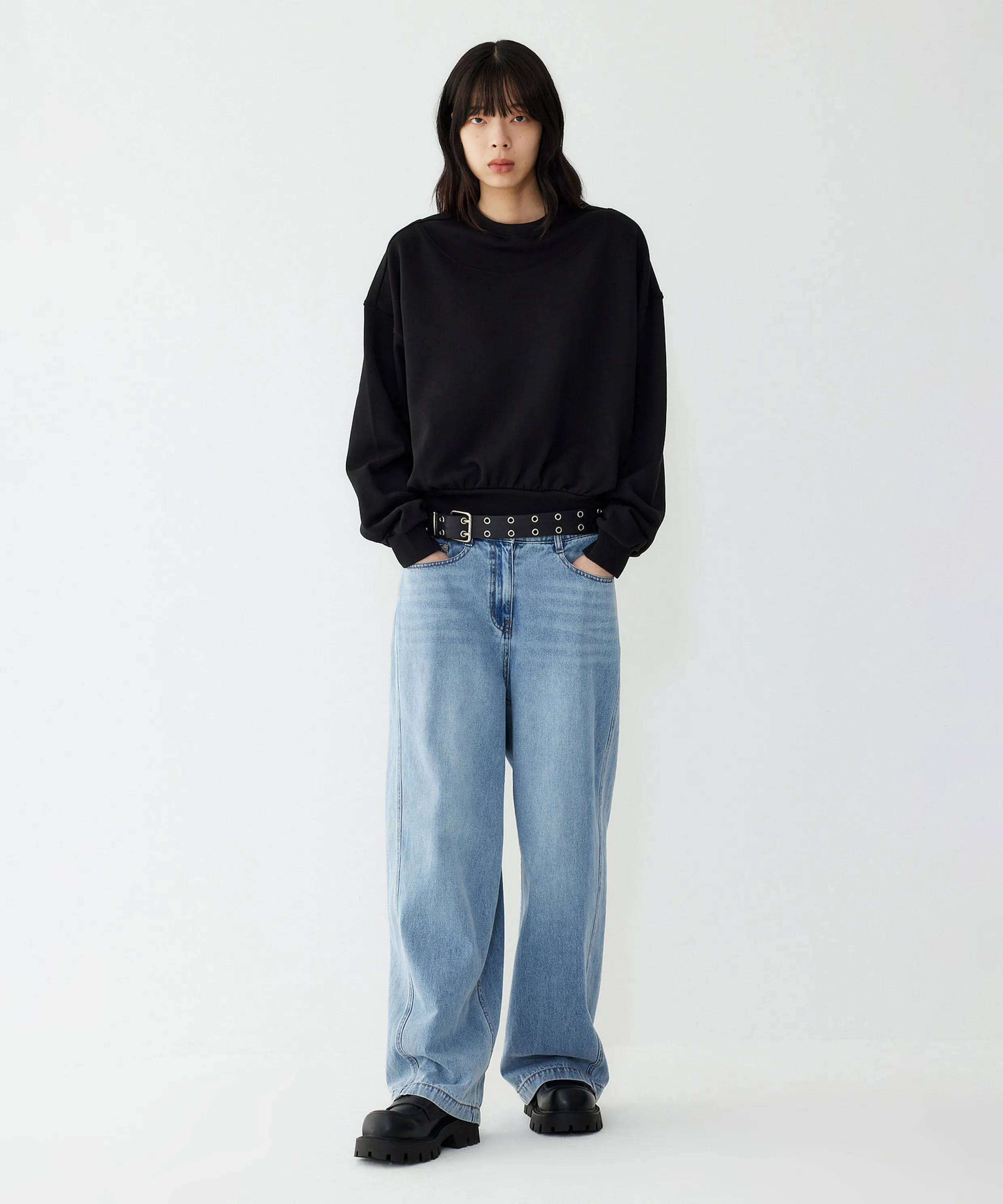 Backbanding Denim String Pants_Light Blue 9105362179