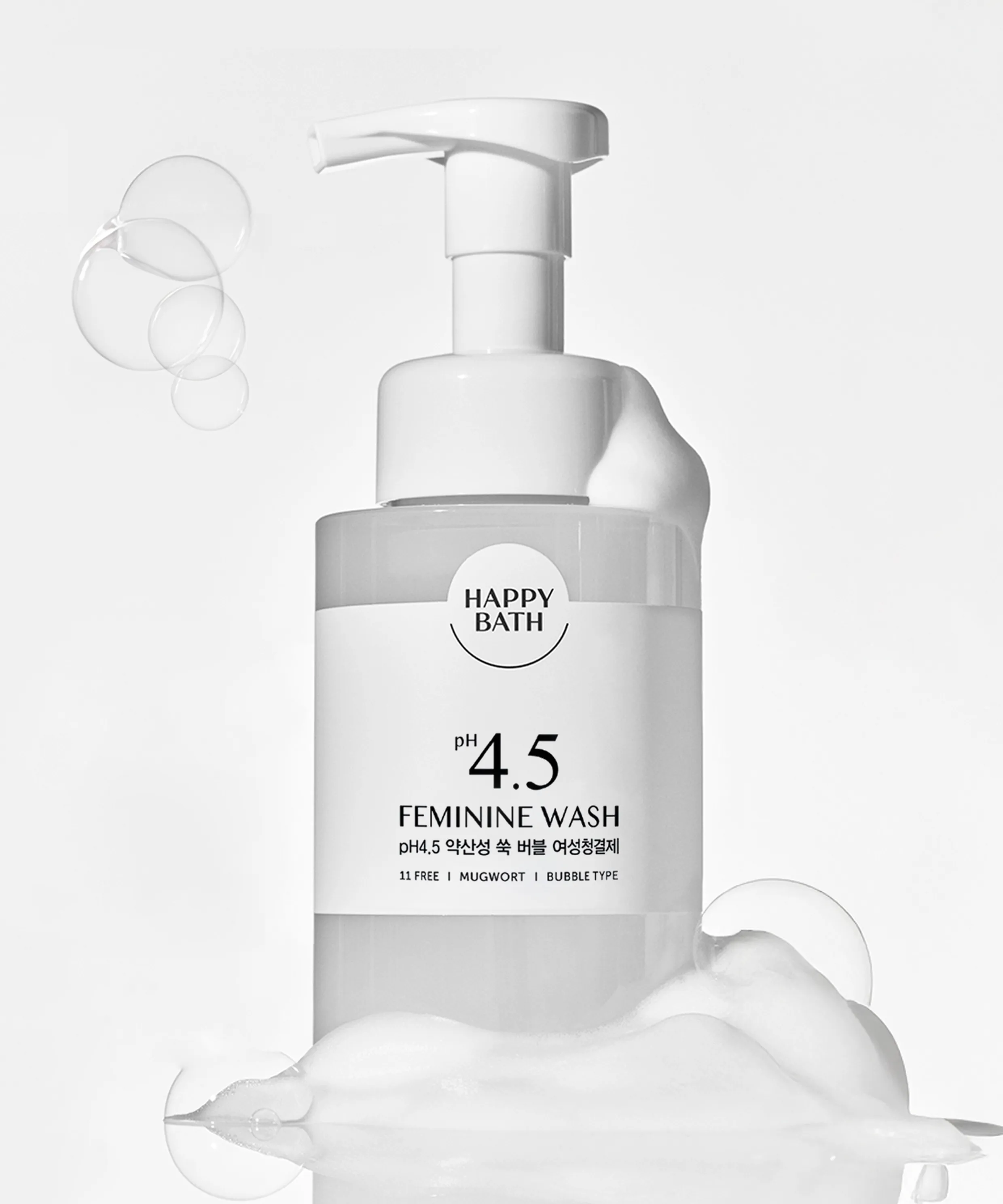 pH 4.5 Mildly Acidic Mugwort Bubble Feminine Cleanser 300ml