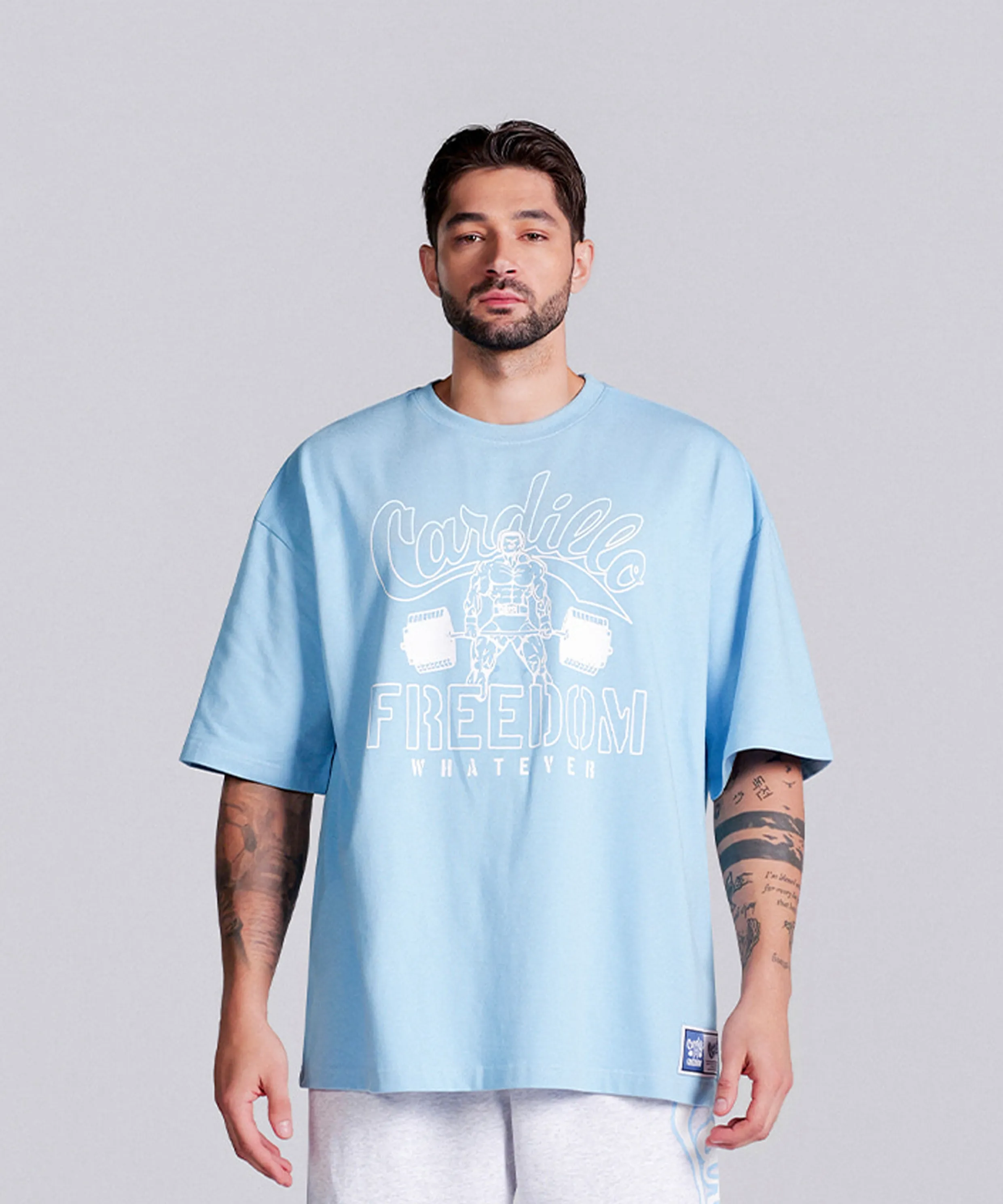 Cadillo Lift-Up Graphic T-Shirt (Sky Blue)