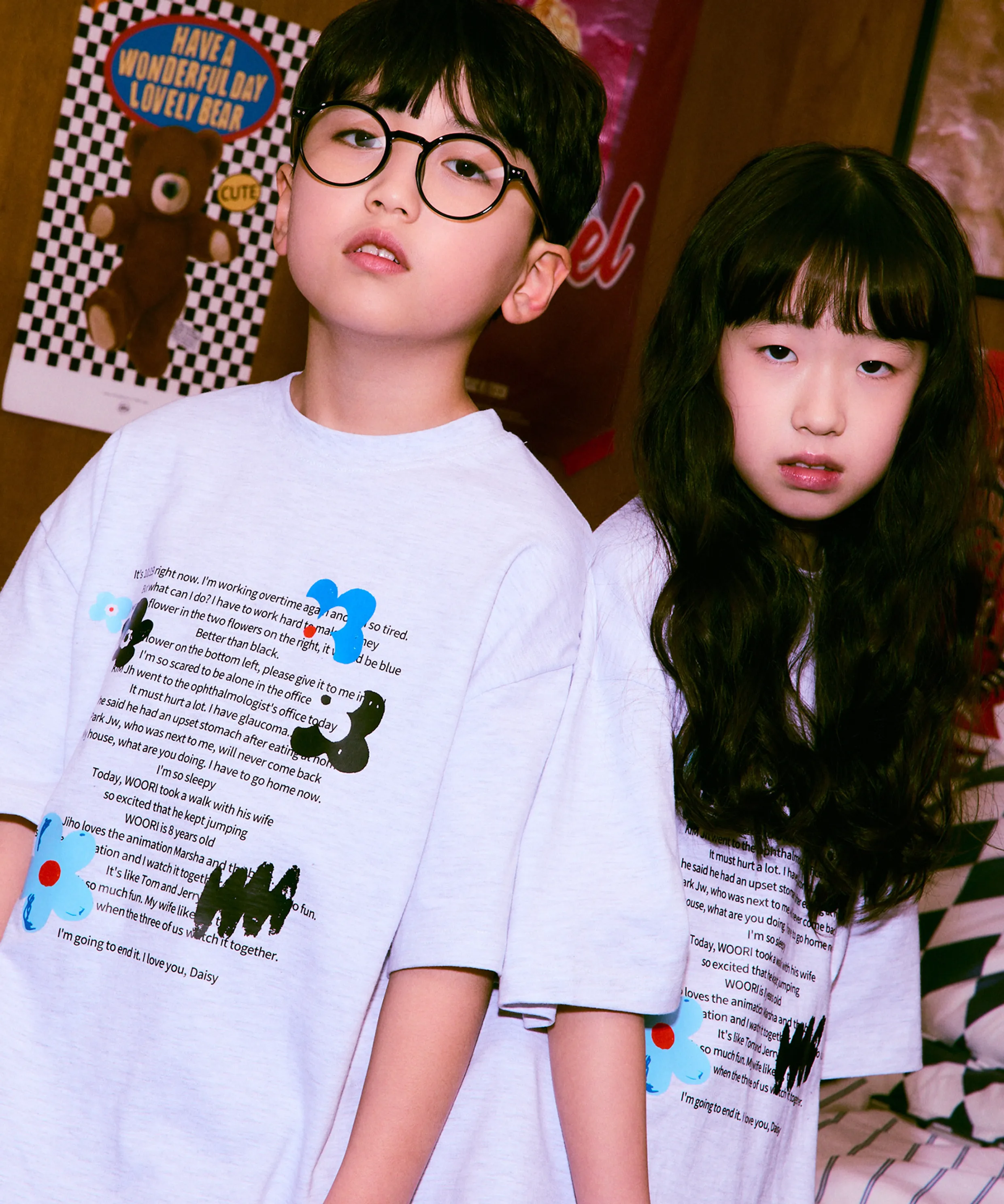 EY Blah Blah Kids Short Sleeve T-Shirt 4 Colors